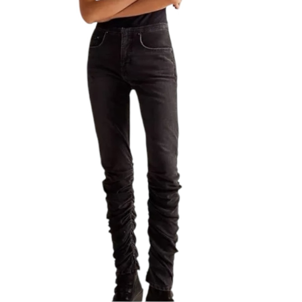 We The Free Daliah Stacked Low Rise Straight Cinched Leg Boho Urban Streetwear